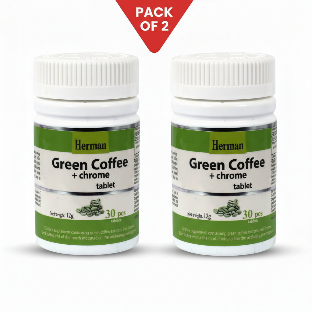 Herman Green Coffee Plus Chrome Tablet